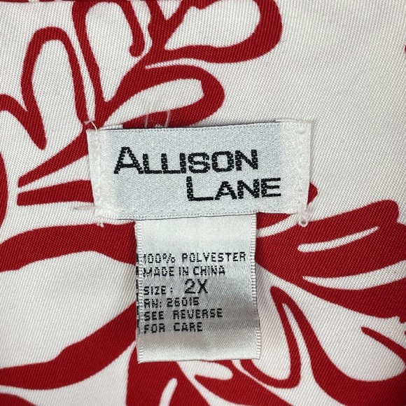 Allison Lane Women's Size "2X" Hawaiian Floral Long Sleeve Shirt - Picture 3 of 10